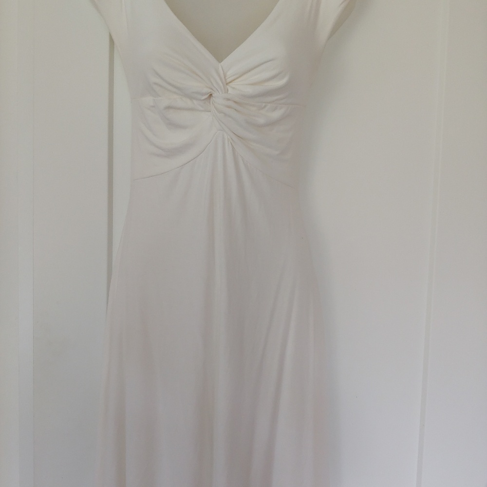 Cream Very Light Soft Cap Sleeve Dress